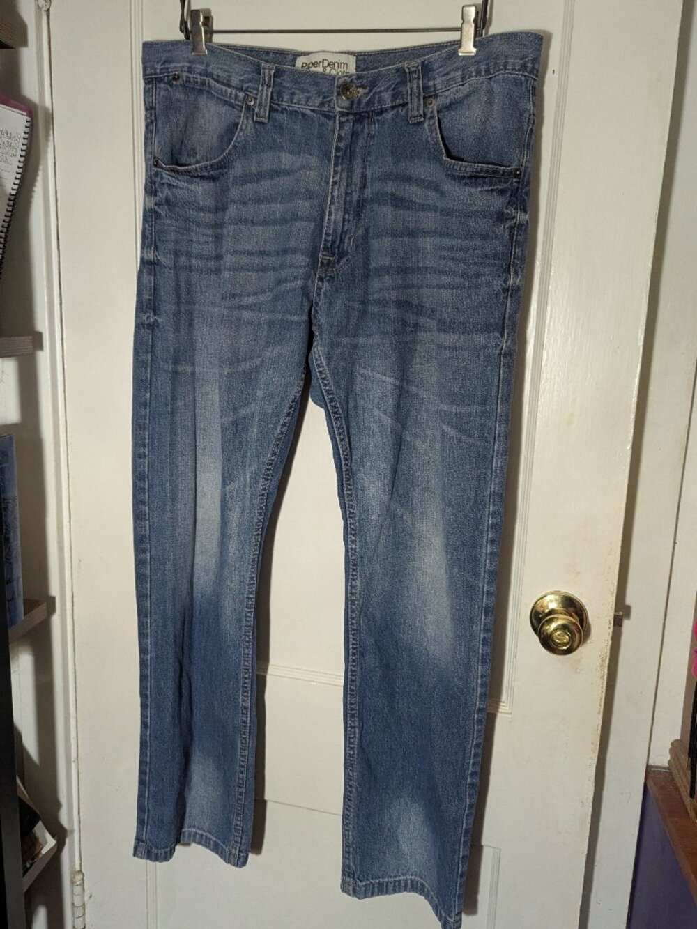Paper Denim & Cloth Jeans Mens 36x30 Blue Straight Leg